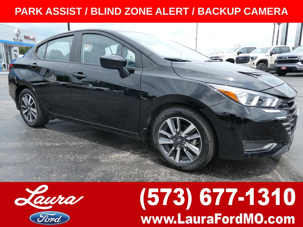 Super Black 2024 Nissan Versa Sedan Front-Wheel Drive Continuously Variable Transmission