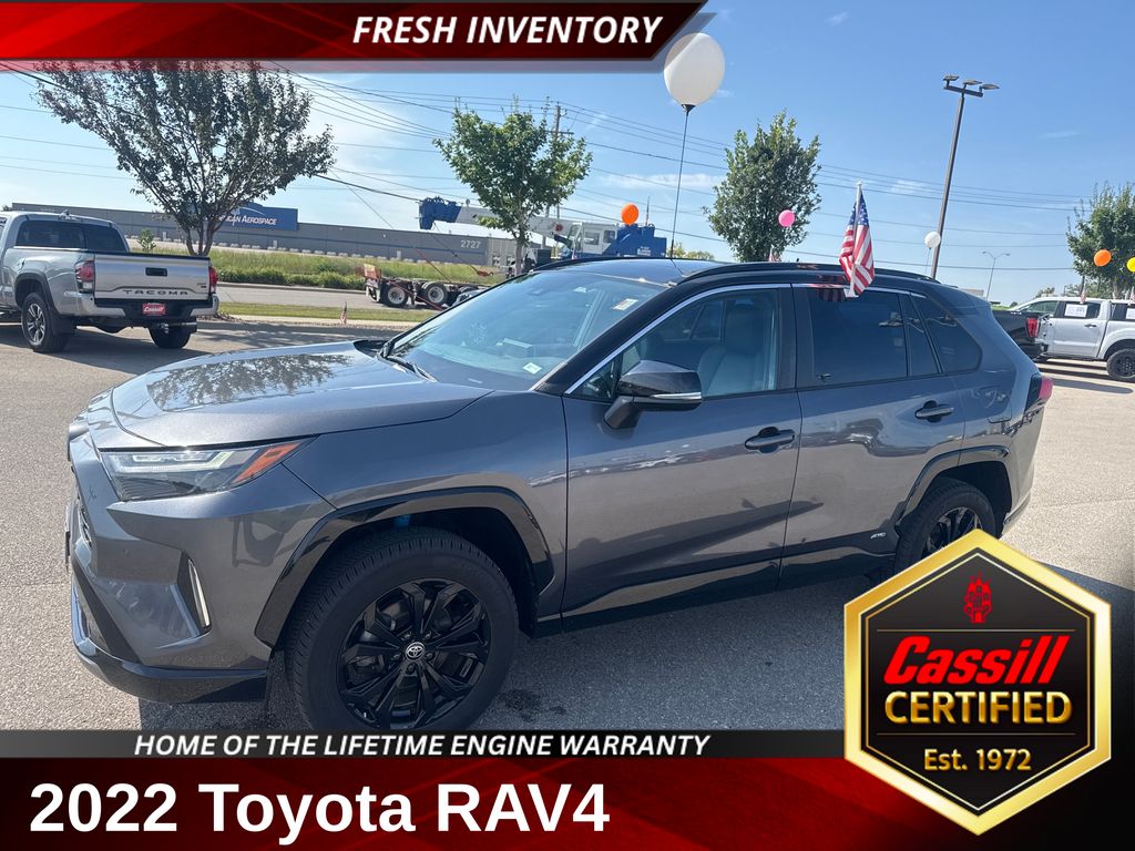 Midnight Black Metallic 2022 Toyota RAV4 Hybrid SUV / Crossover All-Wheel Drive Continuously Variable Transmission