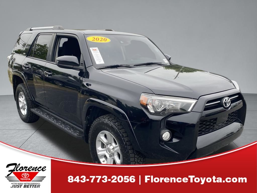Midnight Black Metallic 2020 Toyota 4Runner SUV / Crossover Four-Wheel Drive 5-Speed Automatic Overdrive