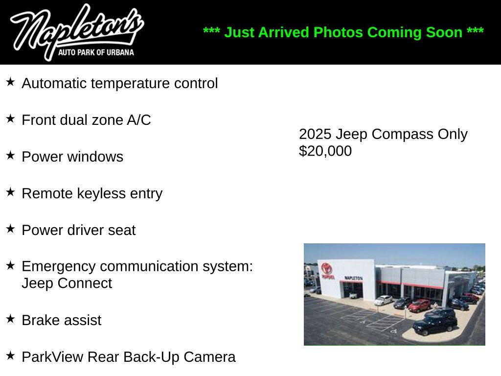 Bright White Clearcoat 2025 Jeep Compass SUV / Crossover Four-Wheel Drive 8-Speed Automatic