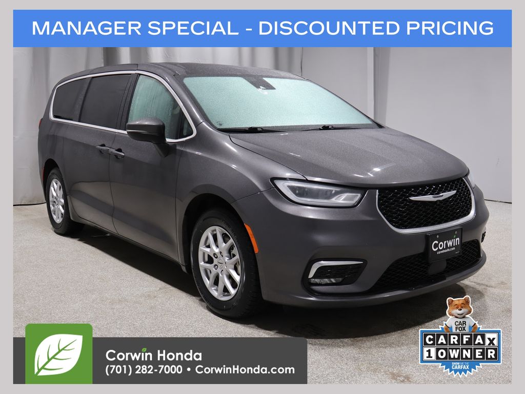 Gray (Granite Crystal Metallic Clearcoat) 2023 Chrysler Pacifica Touring L FWD Minivan Front-Wheel Drive 9-Speed Automatic