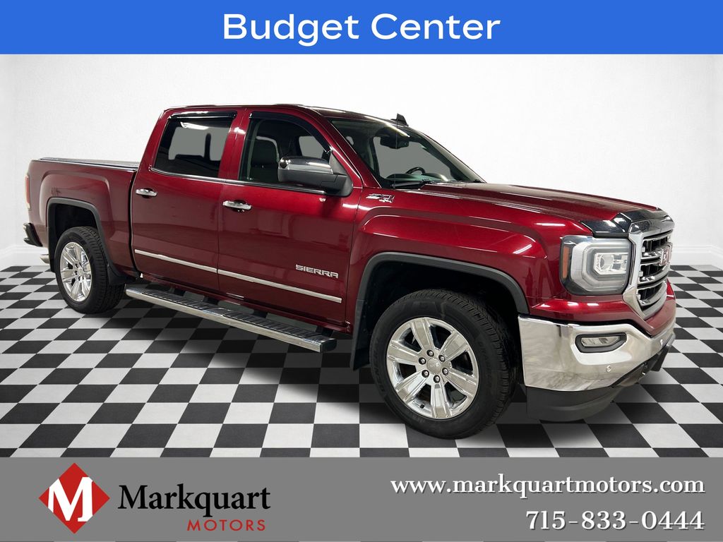 Crimson Red Tintcoat 2016 GMC Sierra 1500 SLT Crew Cab 4WD Pickup Truck Four-Wheel Drive 8-Speed Automatic Overdrive