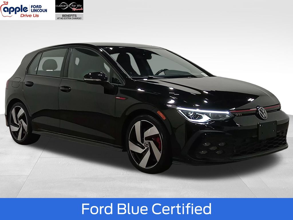 Black 2024 Volkswagen Golf GTI Hatchback Front-Wheel Drive 7-Speed Dual Clutch