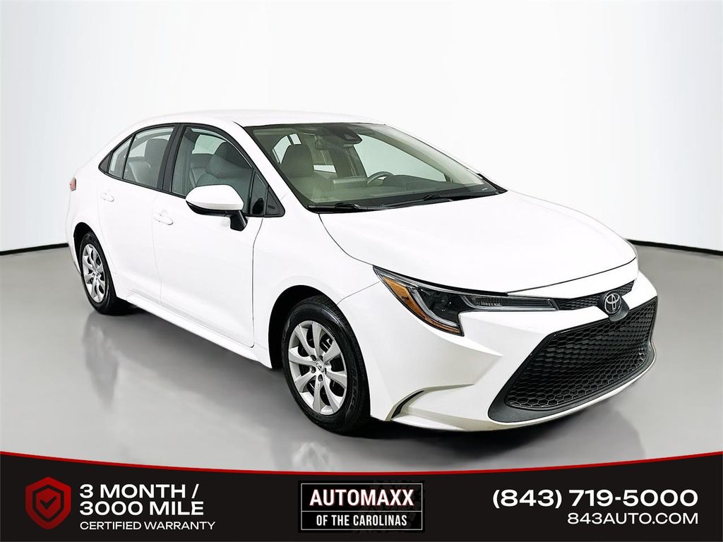 White 2022 Toyota Corolla LE FWD Sedan Front-Wheel Drive Continuously Variable Transmission