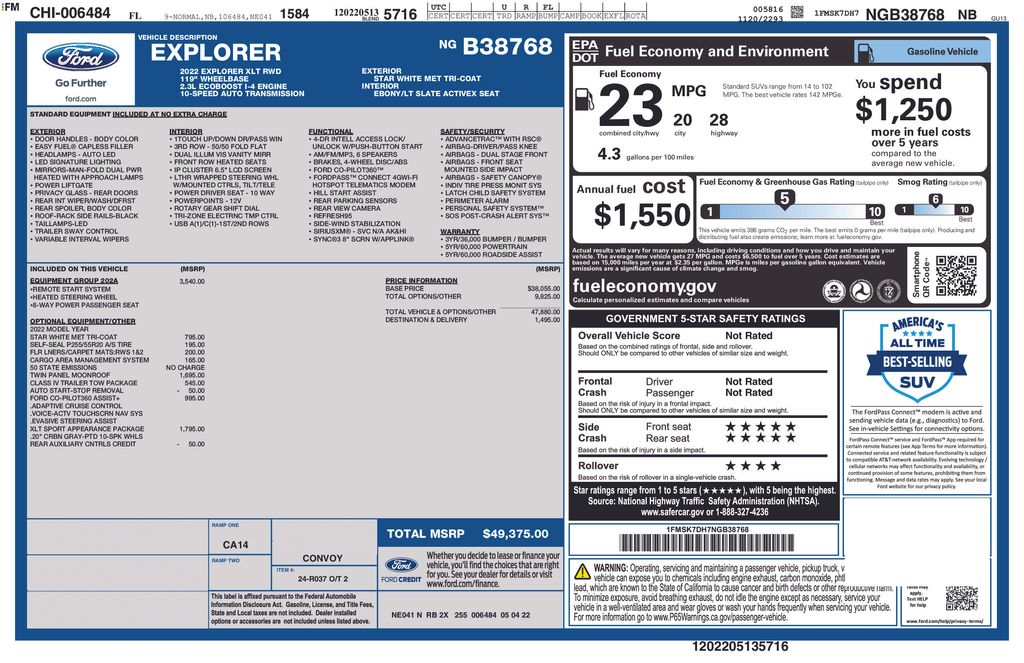 Certified Used 2022 White Ford XLT image 4
