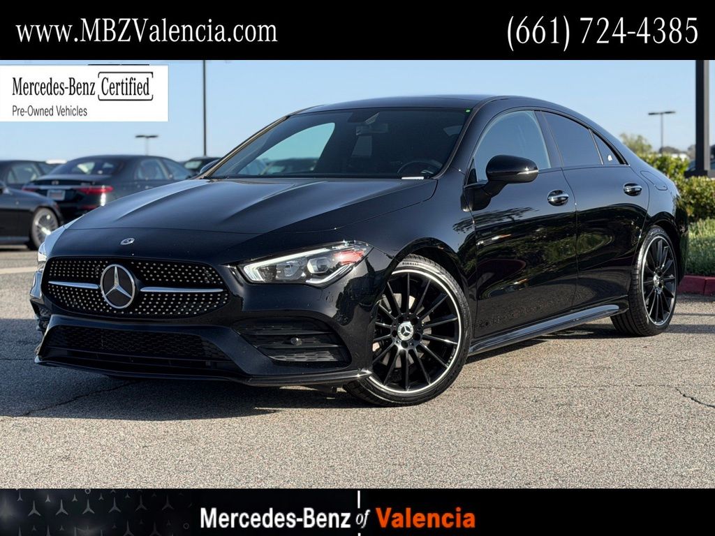 Night Black 2023 Mercedes-Benz CLA 250 FWD Coupe Front-Wheel Drive 7-Speed Automatic