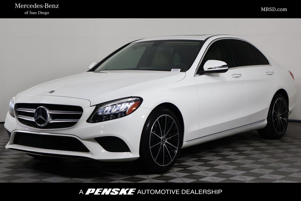 Polar White 2021 Mercedes-Benz C-Class Sedan Rear-Wheel Drive 9-Speed Automatic