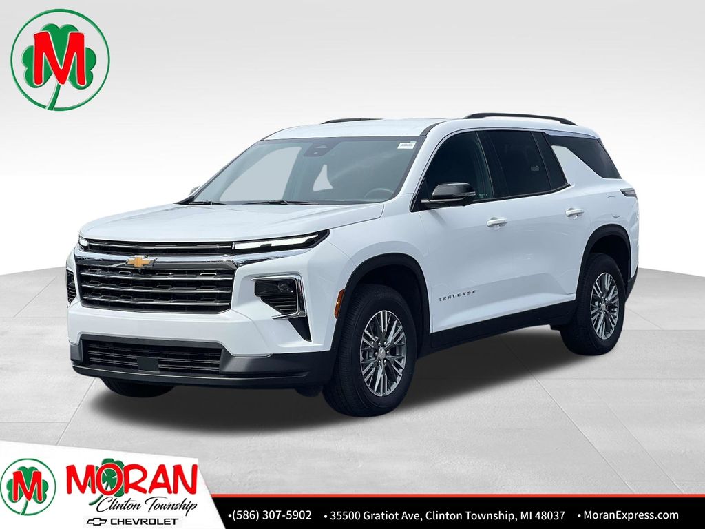 Summit White 2025 Chevrolet Traverse SUV / Crossover Four-Wheel Drive 8-Speed Automatic