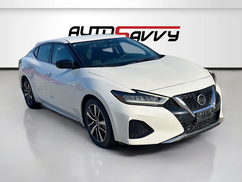 Pearl White Tricoat 2019 Nissan Maxima Sedan Front-Wheel Drive Continuously Variable Transmission