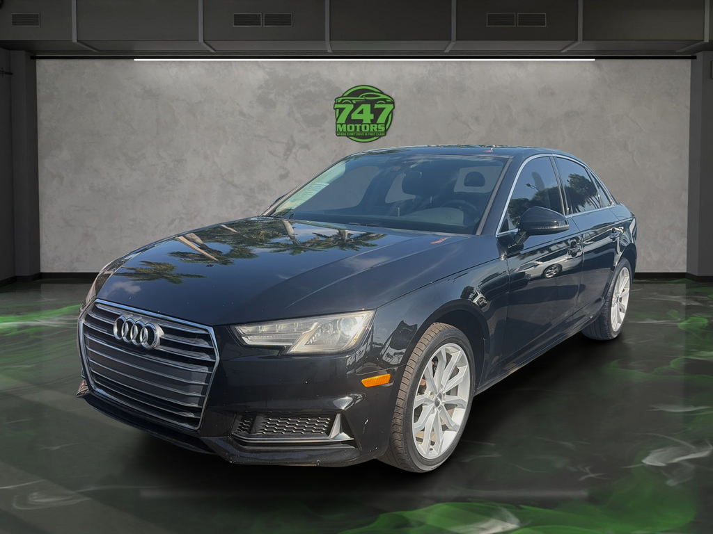 Brilliant Black 2019 Audi A4 Sedan Front-Wheel Drive 7-Speed Automatic