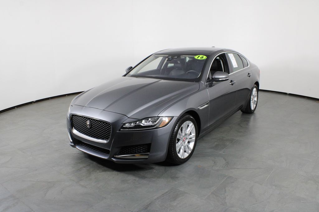 Silver 2016 Jaguar XF Sedan Rear-Wheel Drive 8-Speed Automatic