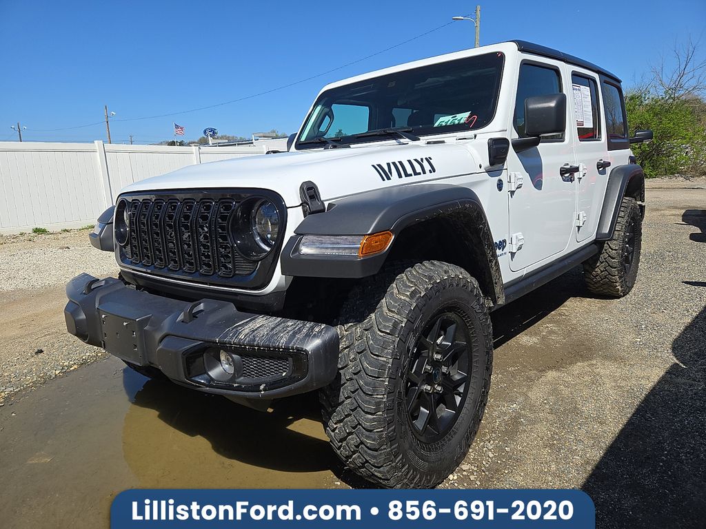 Bright White Clearcoat 2025 Jeep Wrangler 4xe Willys 4WD SUV / Crossover Four-Wheel Drive 8-Speed Automatic