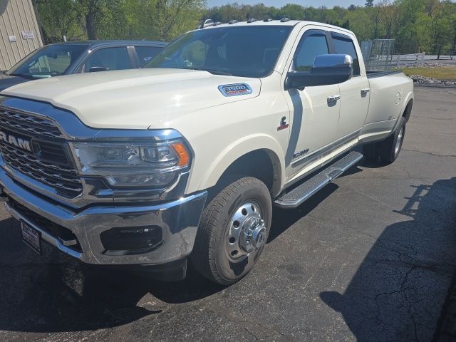Pearl White 2022 RAM 3500 Pickup Truck Four-Wheel Drive 6-Speed Automatic