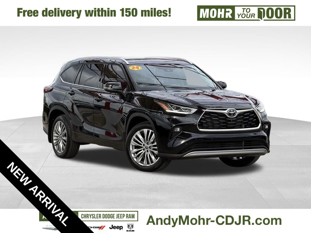 Midnight Black Metallic 2024 Toyota Highlander Platinum AWD SUV / Crossover All-Wheel Drive 8-Speed Automatic