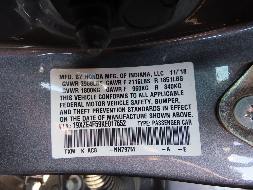 2019 Honda Insight EX 19