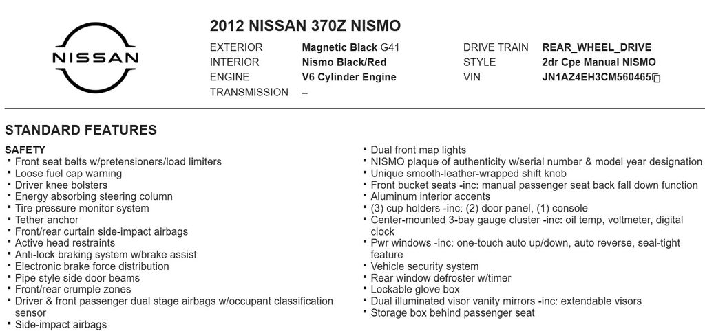 2012 Nissan 370Z Nismo 29