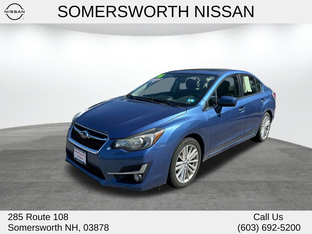 Quartz Blue Pearl 2016 Subaru Impreza Sedan All-Wheel Drive Continuously Variable Transmission