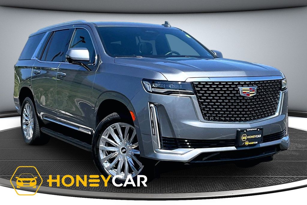 Gray (Satin Steel Metallic) 2021 Cadillac Escalade Premium Luxury 4WD SUV / Crossover Four-Wheel Drive