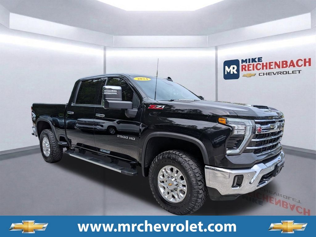 Black 2024 Chevrolet Silverado 2500HD LTZ Crew Cab 4WD Pickup Truck Four-Wheel Drive Automatic