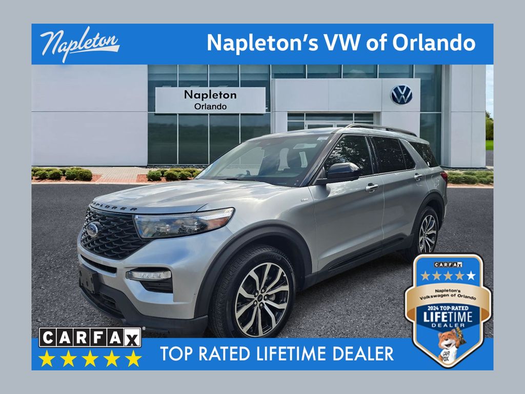 Iconic Silver Metallic 2023 Ford Explorer ST-Line RWD SUV / Crossover Rear-Wheel Drive Automatic