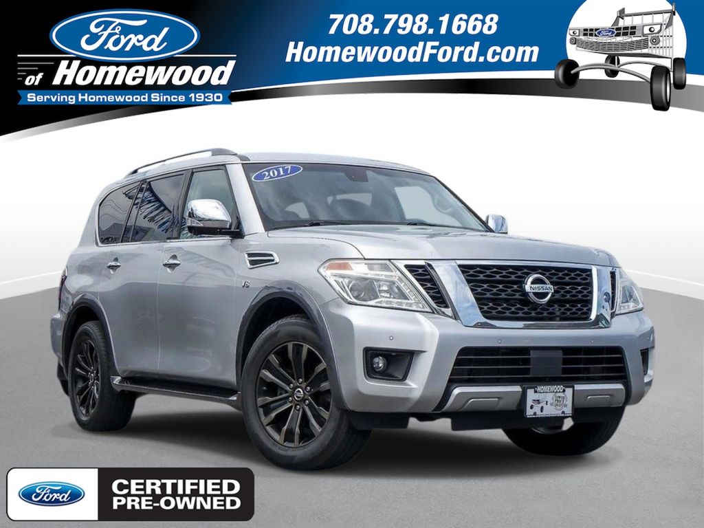 Brilliant Silver 2017 Nissan Armada SUV / Crossover Four-Wheel Drive 7-Speed Automatic