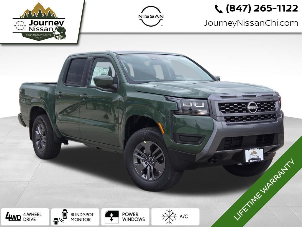 Tactical Green Metallic 2026 Nissan Frontier Pickup Truck Four-Wheel Drive 9-Speed Automatic Overdrive