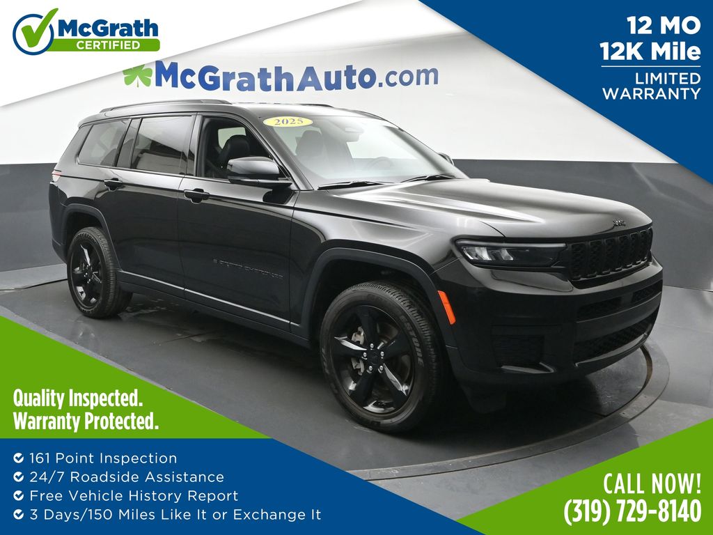 Diamond Black Crystal Pearlcoat 2025 Jeep Grand Cherokee L SUV / Crossover Four-Wheel Drive 8-Speed Automatic