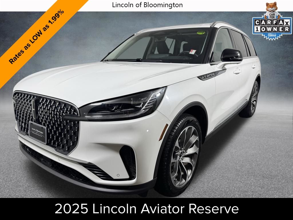 Pristine White Metallic Tri-Coat 2025 Lincoln Aviator SUV / Crossover All-Wheel Drive Automatic