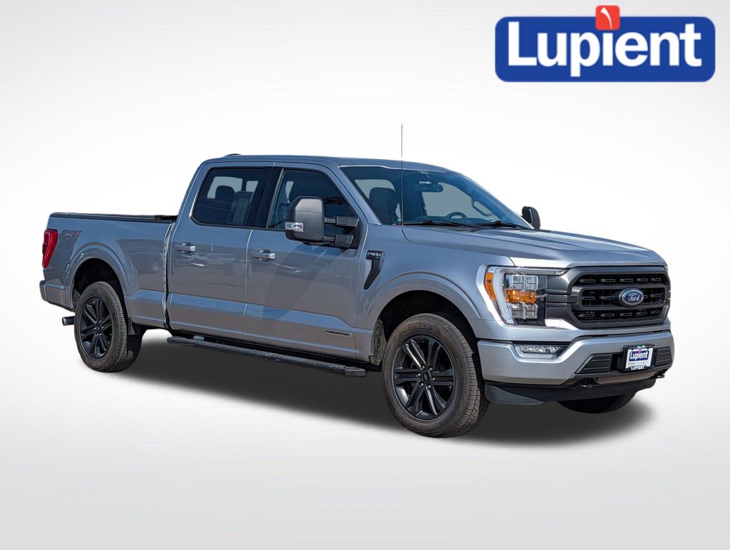 Silver 2021 Ford F-150 XLT SuperCrew 4WD Pickup Truck Four-Wheel Drive Automatic