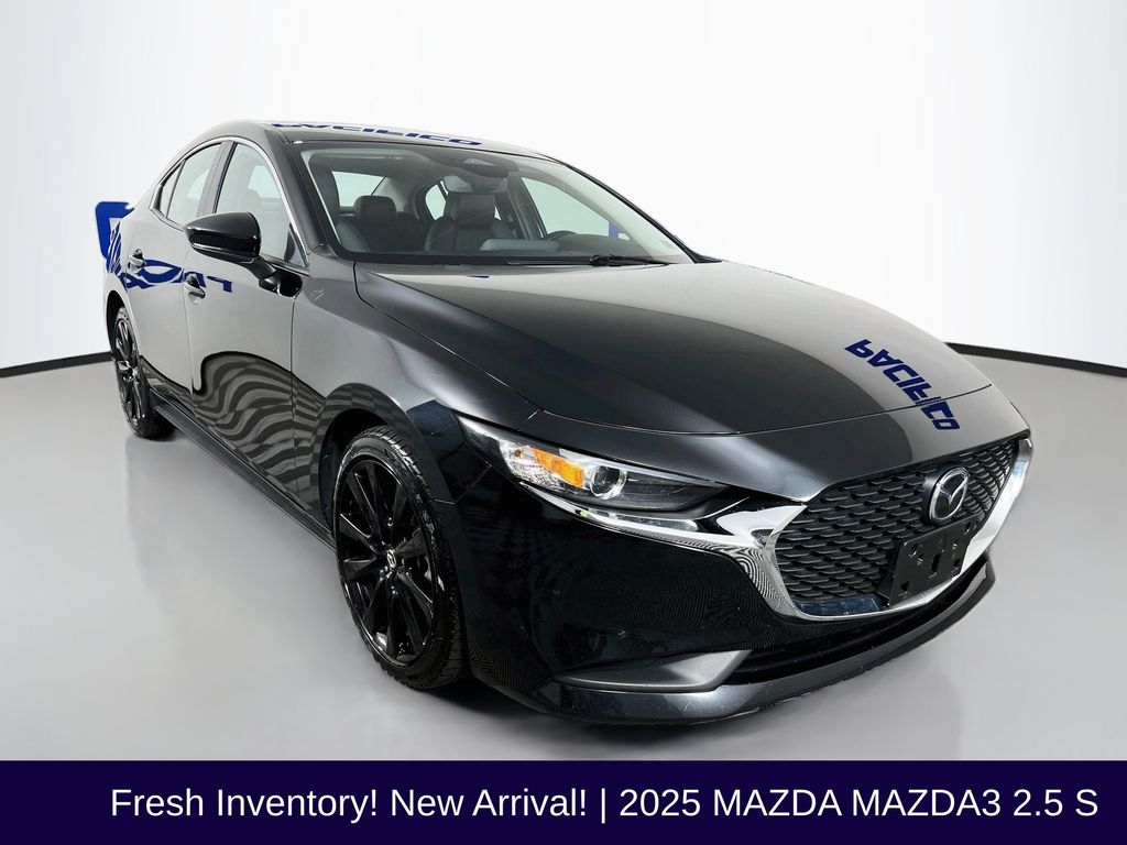Jet Black Mica 2025 Mazda MAZDA3 Sedan Front-Wheel Drive 6-Speed Automatic