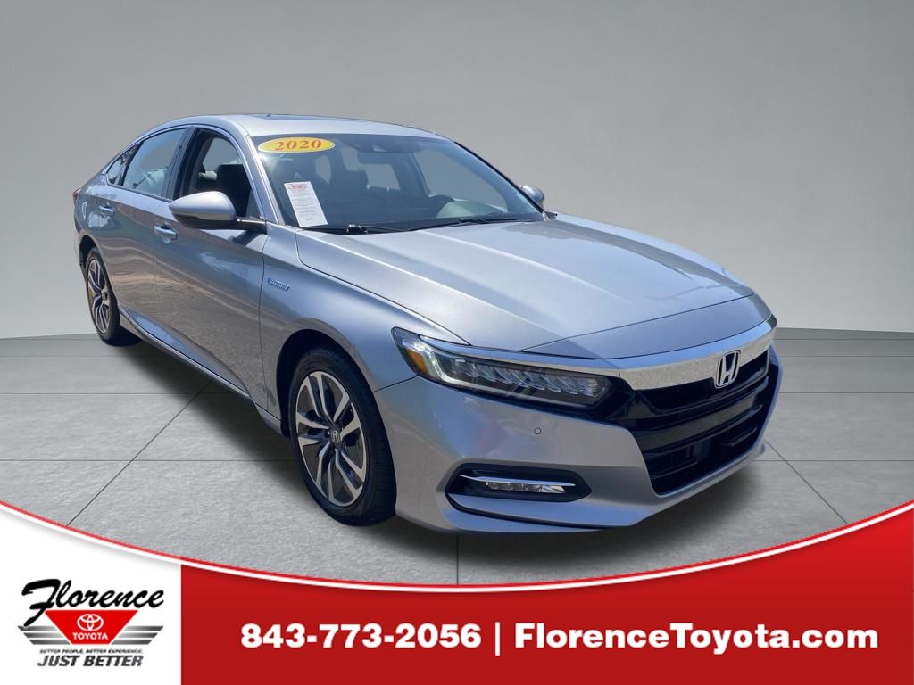 Lunar Silver Metallic 2020 Honda Accord Hybrid Sedan Front-Wheel Drive Continuously Variable Transmission