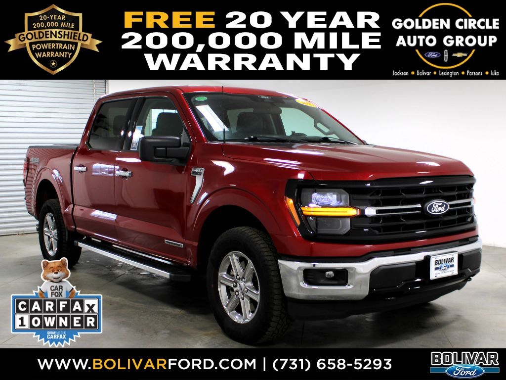 Rapid Red Metallic Tinted Clearcoat 2025 Ford F-150 XLT SuperCrew 4WD Pickup Truck Four-Wheel Drive Automatic