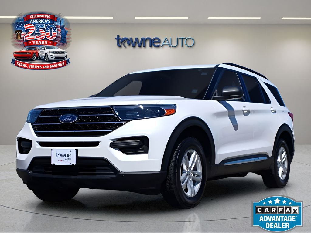 White Metallic 2021 Ford Explorer SUV / Crossover All-Wheel Drive Automatic