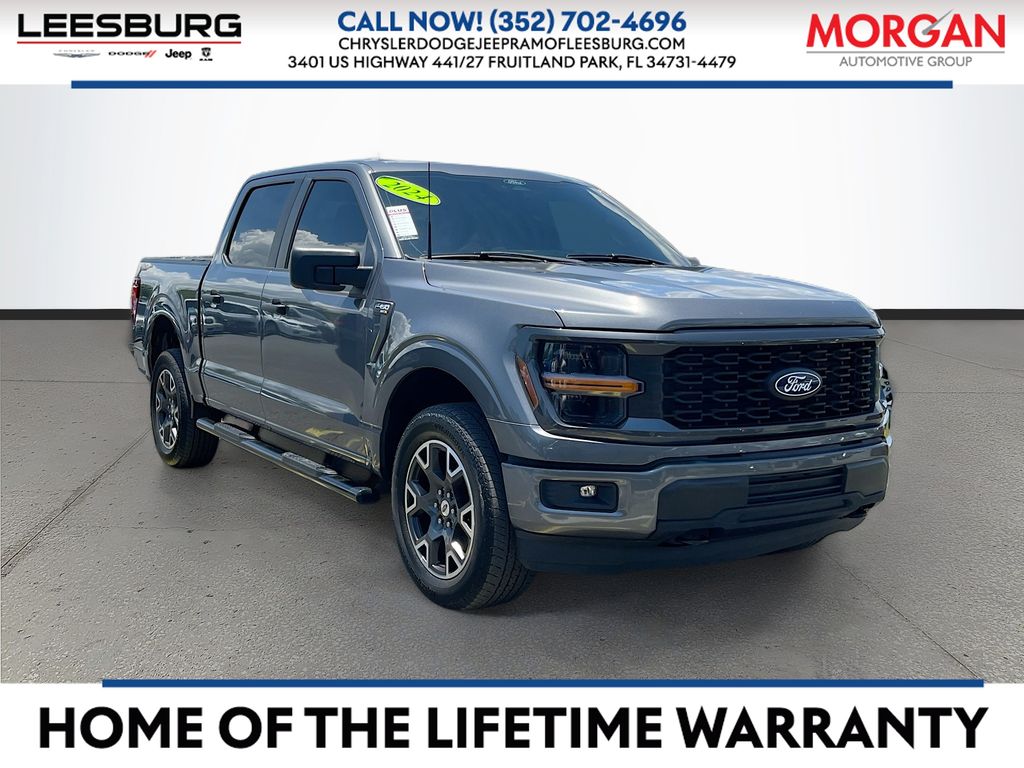 Gray Metallic 2024 Ford F-150 Pickup Truck Four-Wheel Drive Automatic