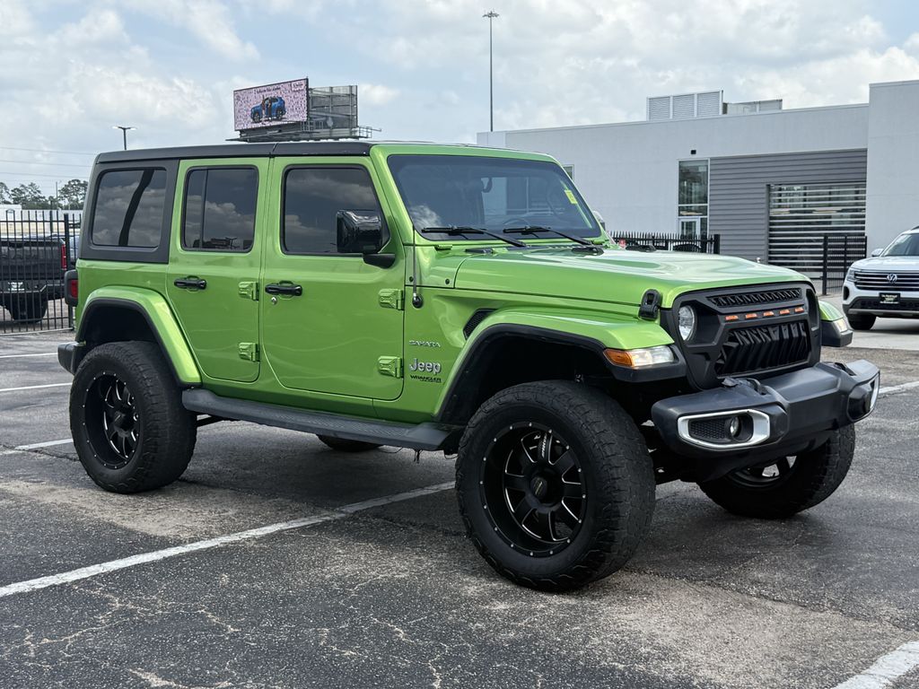 2019 Jeep Wrangler Unlimited Sahara Green at River Oaks CDJR