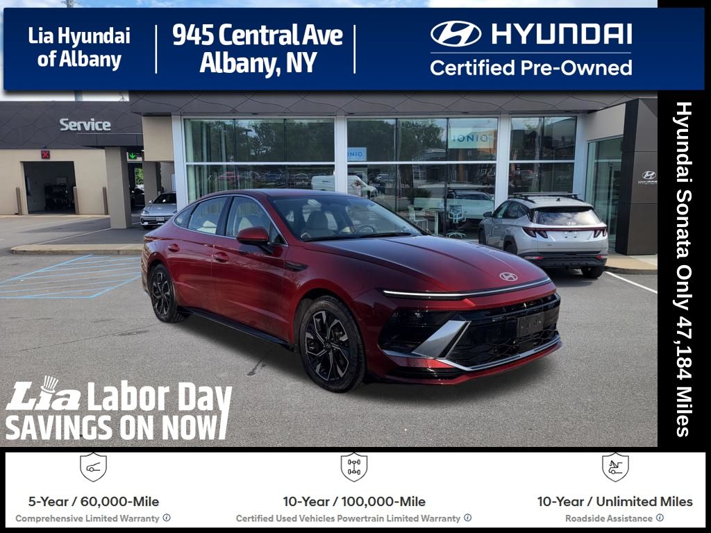 Ultimate red 2024 Hyundai Sonata Sedan Front-Wheel Drive 8-Speed Automatic