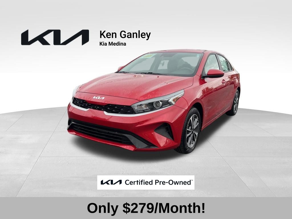 Currant Red 2024 Kia Forte LXS FWD Sedan Front-Wheel Drive Continuously Variable Transmission