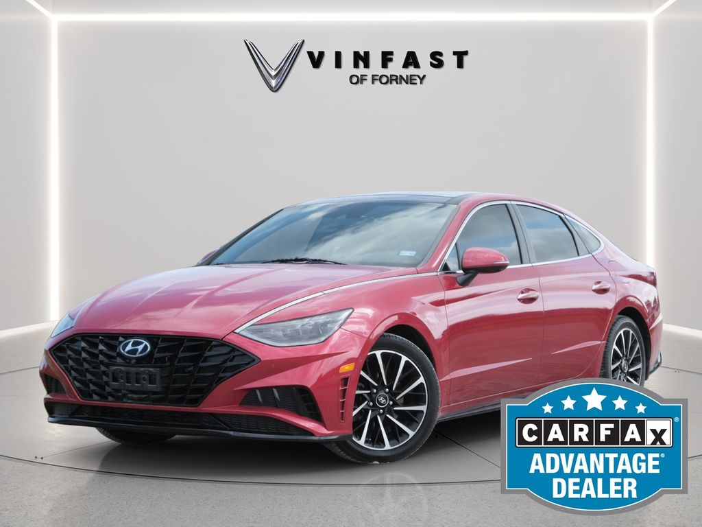 Calypso Red 2021 Hyundai Sonata Limited FWD Sedan Front-Wheel Drive 8-Speed Automatic Overdrive