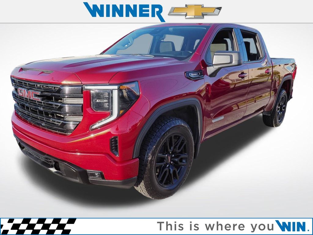 Volcanic Red Tintcoat 2024 GMC Sierra 1500 Elevation Standard Crew Cab 4WD Pickup Truck Four-Wheel Drive 8-Speed Automatic