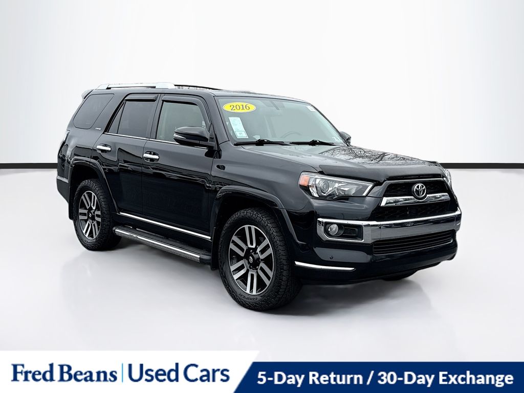 Midnight Black Metallic 2016 Toyota 4Runner Limited 4WD SUV / Crossover All-Wheel Drive 5-Speed Automatic Overdrive