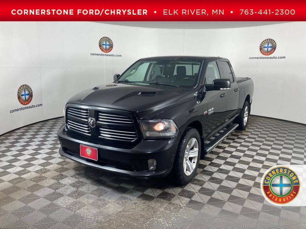 Brilliant Black Crystal Pearlcoat 2015 RAM 1500 Pickup Truck Four-Wheel Drive 8-Speed Automatic