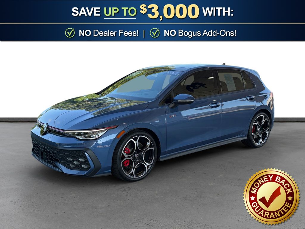 Slate Blue Metallic 2025 Volkswagen Golf GTI Autobahn FWD Hatchback Front-Wheel Drive 7-Speed Dual Clutch