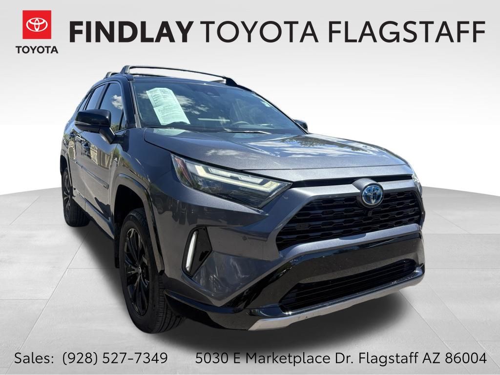 Magnetic Gray Metallic/Midnight Black Metallic 2024 Toyota RAV4 Hybrid XSE AWD SUV / Crossover All-Wheel Drive Continuously Variable Transmission