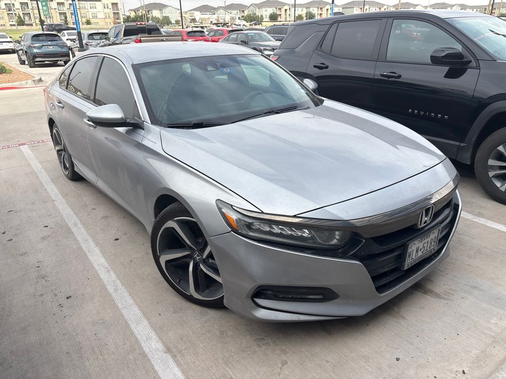 Silver 2018 Honda Accord Sedan Front-Wheel Drive Continuously Variable Transmission