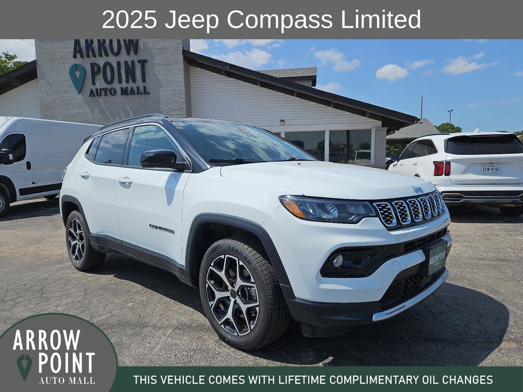 Bright White Clearcoat 2025 Jeep Compass SUV / Crossover Four-Wheel Drive 8-Speed Automatic