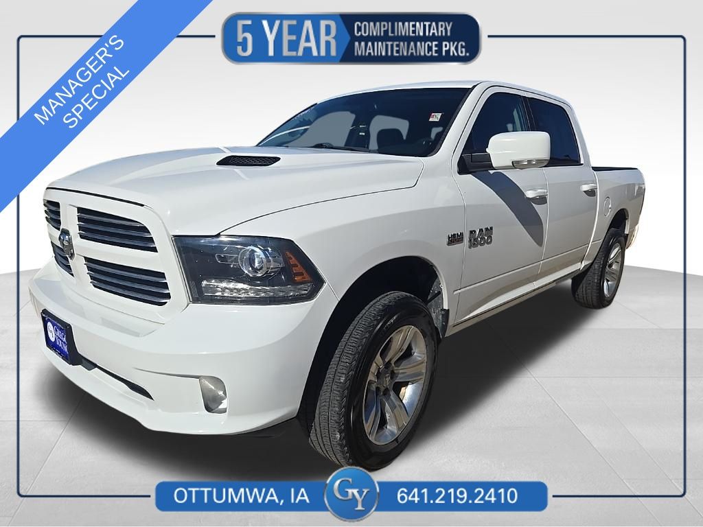 Bright White Clearcoat 2017 RAM 1500 Pickup Truck Four-Wheel Drive 8-Speed Automatic
