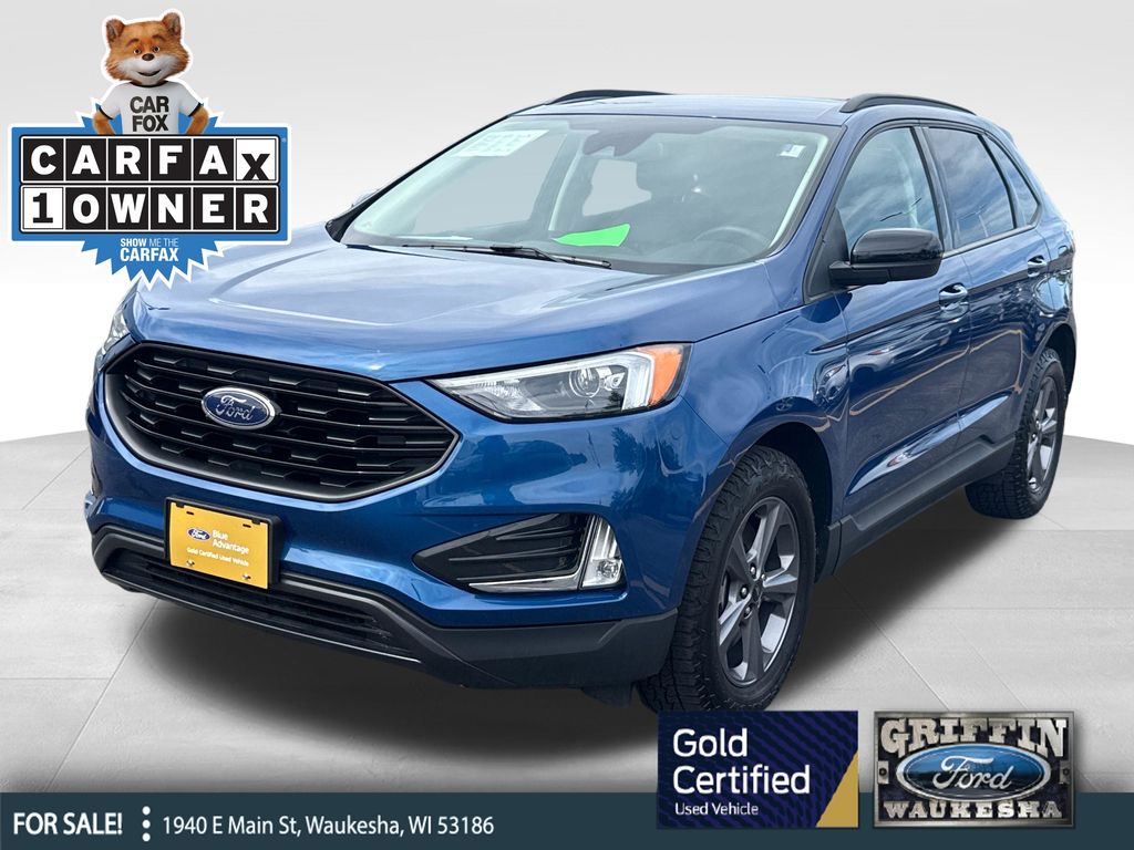 Atlas Blue Metallic 2024 Ford Edge SEL AWD SUV / Crossover All-Wheel Drive 8-Speed Automatic
