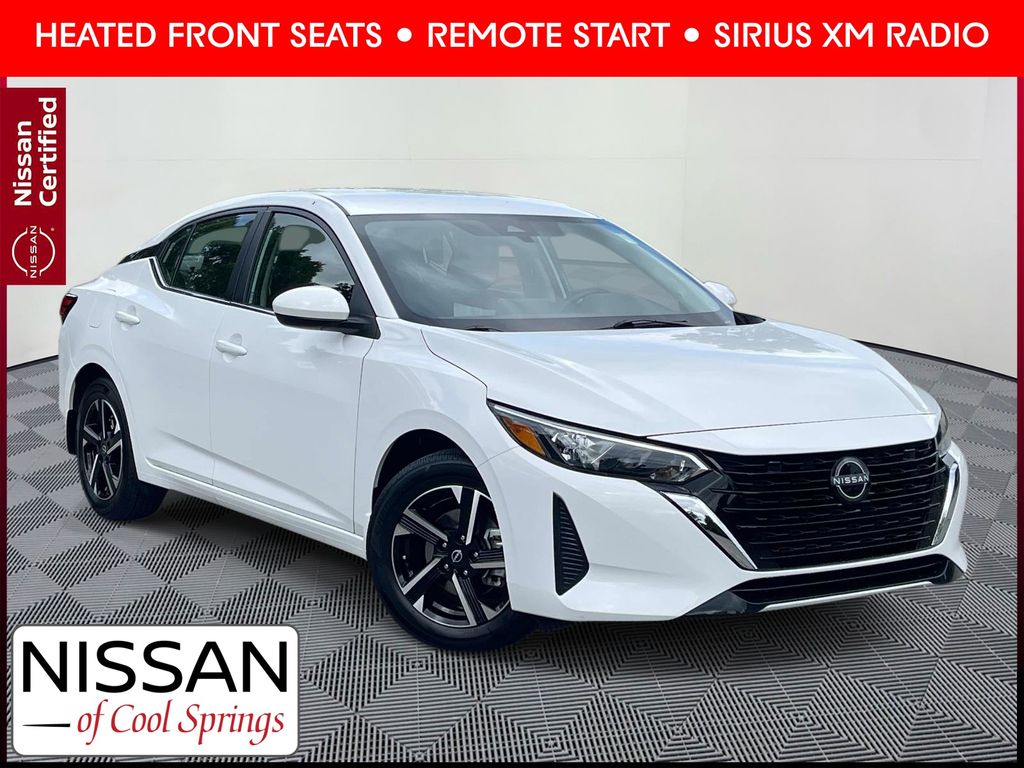White (Fresh Powder) 2025 Nissan Sentra Sedan Front-Wheel Drive Continuously Variable Transmission