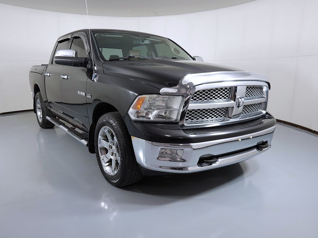 Brilliant Black Pearl 2010 Dodge RAM 1500 Pickup Truck Four-Wheel Drive 5-Speed Automatic