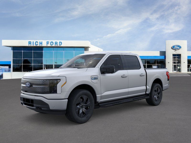 Iconic Silver Metallic 2025 Ford F-150 Lightning Pickup Truck All-Wheel Drive Automatic